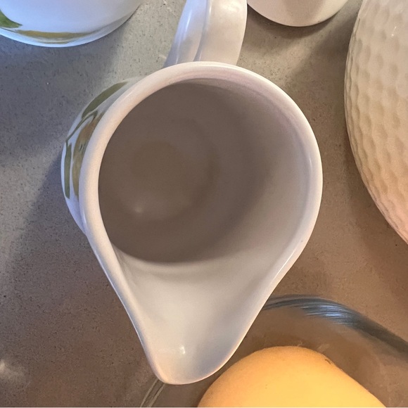 Noritake Progression Flower Time Cream & Sugar #9072 Yellow/Green Floral - Picture 3 of 4